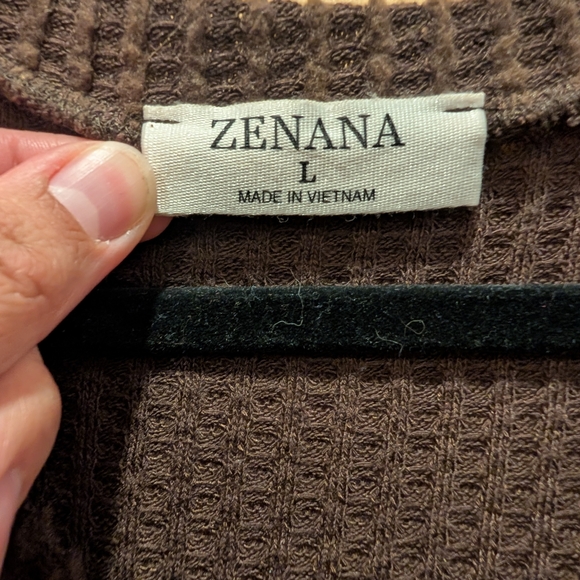 Zenana Outfitters Dark Brown Crew Neck Sweater - Picture 4 of 9
